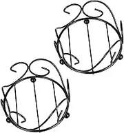 DECORNIJIA 2PCS Wrought Iron Coaster Holder for Table Decoration Practical Storage Rack for Drinking Coasters for Home and Holiday Arrangements