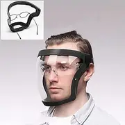 2 Pcs Face Shields for Weed Whacking,Anti-fog Protective Full Face Mask,Safety Face Shield for Grinding and Cutting,Clear Face Shield for Weed Whacking Reusable