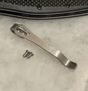 Raw Titanium Deep Carry Pocket Clip For Kershaw Flourish 3935 Knife Folder