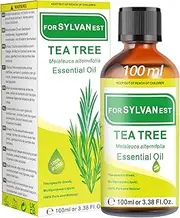 FORSYLVANEST Tea Tree Essential Oil 3.38FL OZ/100mL, Therapeutic-Grade Aromatherapy Tea Tree Oil in Glass Bottle, 100% Pure and Natural for Diffusers Skin, Hair, Toenail Fungus