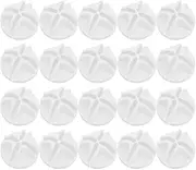 20PCS Wire Storage Cube Plastic Connectors, Durable ABS Mesh Snap Grid for Modular Closets and Cubes, Black/White