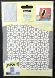DecoArt Daisy Chain Stencil 6" x 8" Laser-cut NEW