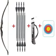 20-50Ibs Powerful Recurve Archery Bow with Double Arrow Rest for Left Right Hand