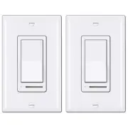 2 Pack Dimmer Switch, Universal Lighting Control, LED/CFL/Incandescent, White