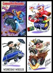 2023 GARBAGE PAIL KIDS KRASHERS SERIES 4 MASTER 51 STICKER SET + RED CAR BOX