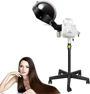 IXItab Home Salon Spa Hair Thermal Treatment Beauty Steamer Professional Hair Conditioning Hine with Rolling Floor Stand,Adjusting Timer Double Heating Wire