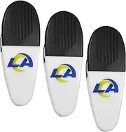 Sports NFL Los Angeles Rams Unisex Fan Shop Mini Chip Clip Magnets, 3 pk, Team Colors