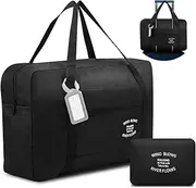 [lmytdo] Cabin Bag Easyjet Airlines 45x30x13 Underseat Foldable Travel Duffel Bag Water-Resistant Hand Luggage Bag Holdall Bag Weekend Overnight Bag for Women Men 20L (Black), Grey, casual