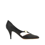 [Ferragamo] Ferragamo 70mm Gancini Pumps 7.5 US BLACK