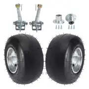 2pc 5" Slick Front 10x4.50-5 Wheel Rim Tyres + 3 Stud Spindle Hub Go Karting ATV