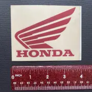 Genuine HONDA Red Wing Clear Back Moto Skate Snow Surf vinyl Sticker / Decal
