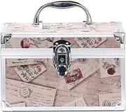 [Sorandy] Up Box, Vanity Case, Travel Makeup Case, Cosmetic Organizer, Makeup Storage, Portable Lockable, Jewelry Organizer Box, Ideal for Jewellery Storage, Cosmetic Organiser (Beige)