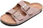 [XUEMML] Slide Sandals for Mens Open Toe Adjustable Straps with Comfy Arch Support Athletic Orthotic Beach Flip Flops Men Summer Sport Shoes (Color : Brown, Size : 43EU)