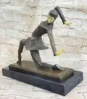 ART DECO EGYPTIAN DANCER BRONZE SIGNED STATUE HOT CAST FIGURINE