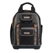 RIDGID Tool Backpack 21" Tool Storage Nylon Shoulder Strap Orange/Black/Gray