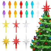 Ceramic Chrismas Tree Replacement Light Bulbs Ornaments and Toppers