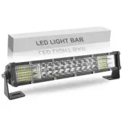 10inch LED Work Light Bar Tri-Row Combo Spot Flood Driving Truck SUV ATV Offroad
