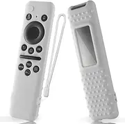 AKSHFETH Silicone Cover for Samsung TV Remote BN59-01455a BN59-01432a BN59-01432J Samsung Solar Cell Remote Control Cover Silicone Case (White)