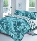 Teal Double Size Duvet Set Quilt Cover With Pillow Cases Bedding Set