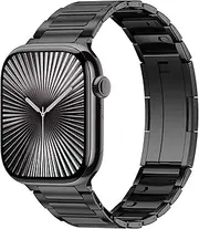 Tool-free Adjustable for Apple Watch Band Metal 49mm 44mm 45mm 46mm 42mm 41mm 40mm 38mm Men Women,Stainless Steel iWatch Bands Replacement Strap for Apple Watch Ultra 2 Ultra Series 10 9 8 7 6 5 4 3