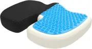 Gel Seat Cushion, Lower Back Support Office Chair Cushions for Sciatica Pain Rel