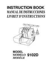 Janome S1234DX 9102D Sewing Machine overlock Instruction Manual