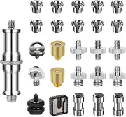 Snblzhef 26Pcs Camera Screw Mount Set 1/4 Inch and 3/8 Inch Converter Threaded Screws Adapter Flash Shoe Mount