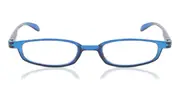 Oval Full Rim Plastic Men's Glasses Blue Size +1.00 - Lenses Included - Private Health Rebate - Blue Light Block Available - SmartBuy Readers