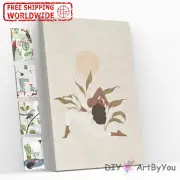 Paint By Numbers Kit Plant Abstract DIY Decor Kids Oil Brush Adult Canvas Framed