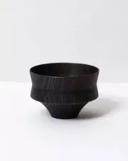 Tsumugi Wooden Bowl - Kine, Black
