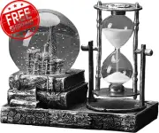 LED Music Crystal S Globe with Hourglass Timer Home Decoration for Living Room B