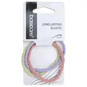 Basicare Elastic Hair Bands Long Lasting 3pk Plaited
