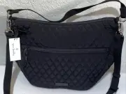 Vera Bradley Go Ahead Convertible Crossbody Shoulder Bag Purse Microfiber Black