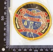 VINTAGE METROPOLITAN CLAY TARGET CLUB VICTORIA SOUVENIR PATCH WOVEN CLOTH BADGE