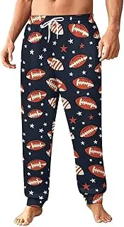 [Generic] Men's Sweatpants, Touchdown Silhouette Charm-140, Polyester Joggers, Sweatpants Jogging Pants for Workout Running