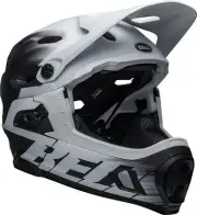 Bell Super DH Spherical MIPS Mountain Bike Helmet, Matte Black/White, Medium