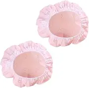Ipetboom Pack Pvc Bathing Cap Adult Hair Protection Cap for Women Comfortable for Beauty Salons Home Use