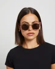 Racketeer Vintage Sunglasses in Clear/Green