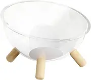 Cat Bed | Small Space Meow Furniture | Compact Dog Cot, Cozy Cats Sleeping Nest with Wooden Base, Little Pet Activity Center for Lounging, Resting, Playing & Napping