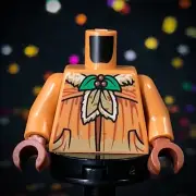 NEW LEGO Medium Nougat Robe Brooch Pockets Minifigure Torso Decorated Print