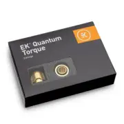 EKWB EK-Quantum Torque STC-10/13 Fitting, 10/13mm (3/8" ID, 1/2" OD), Gold, 6pk