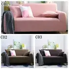 1/2/3/4 Seaters Solid Color High Stretch Sofa Couch Cover Lounge Seat Slipcovers