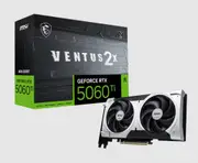 MSI nVidia GeForce RTX 5060 Ti 8G VENTUS 2X PLUS, PCI Express Gen 5 x16 (uses x8), Boost: 2572 MHz, CUDA 4608 Units, 8GB GDDR7, HDMI x 1 (embargo) GeForce RTX 5060 Ti 8G VENTUS 2X PLUS