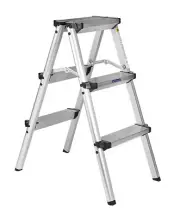 3 step foldable ladder stool aluminum frame portable anti slip 73 cm high NEW