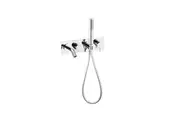 Wall mounted bath mixer with hand-shower