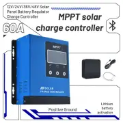 12V/24V/36V/48V Solar Panel Battery Regulator MPPT Controller 60A Bluetooth