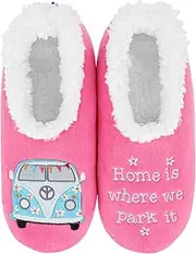 [Snoozies] Pairables Home Sweet Home & Where you park it Ladies Slippers Womens sizes 3-9 UK