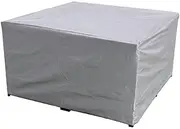 Silver Outdoor Furniture Cover Waterproof 255x255x80cm 210D Oxford Fabric Patio Table Chair Set Protector