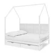 Yileen Solid Pine Kids Bed with Drawers