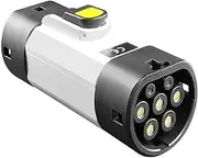 Connector Electric Vehicle Charger Socket GBT to Type 2 EV Adaptor IEC 62196 to GB Ch&in&a Standard Cars Charge Converter Adapter 32A Pass(GBT to Type 2 White)